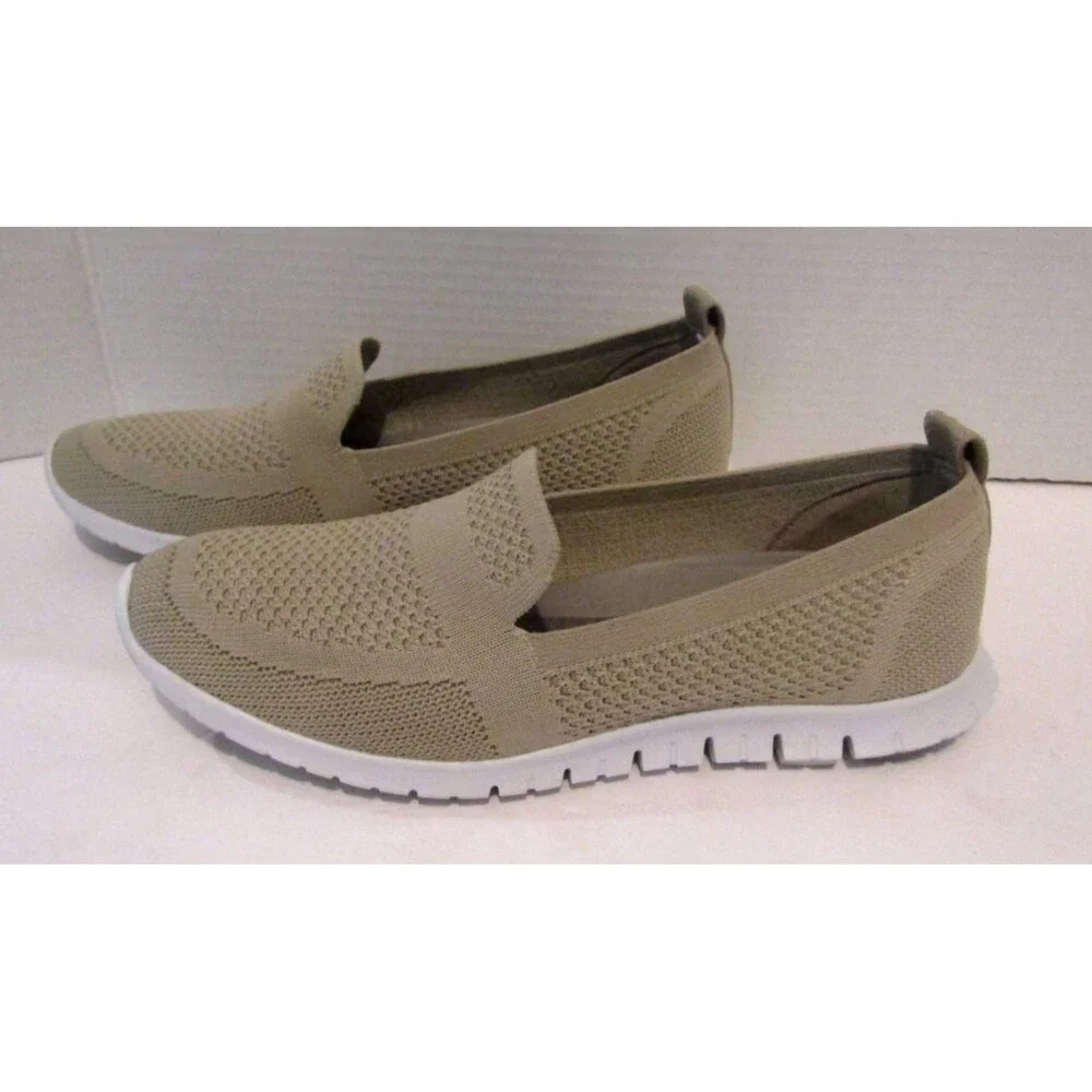 Cole Haan ZeroGrand W20355 Womens 9.5 B Rye Stitchlite Knit Slip On Loafers